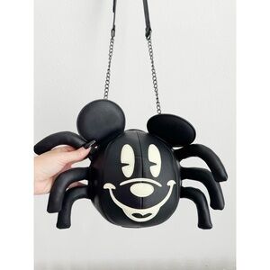 Loungefly Black and White Spider Crossbody Bag
